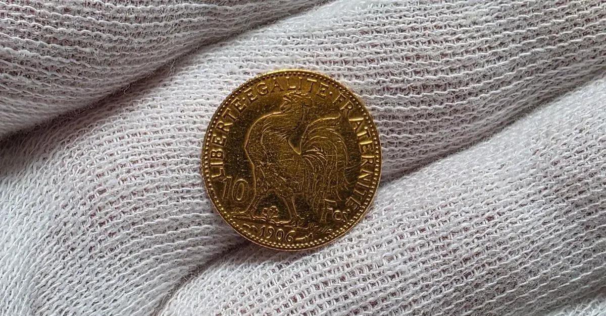 Zlata mince 10 Franc 1906