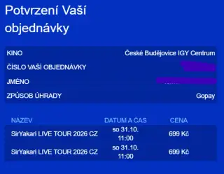 SirYakari LIVE TOUR 2026 CZ