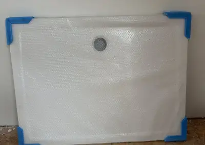 Sprchová vanička 120x90 Flat, litý mramor, nová