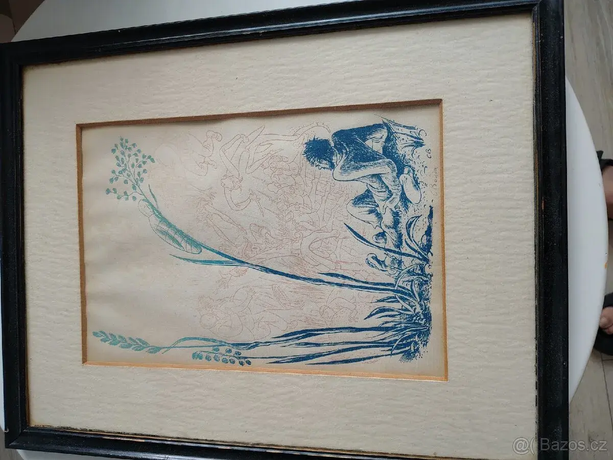 C. Bouda, čtyřbarevná litografie
