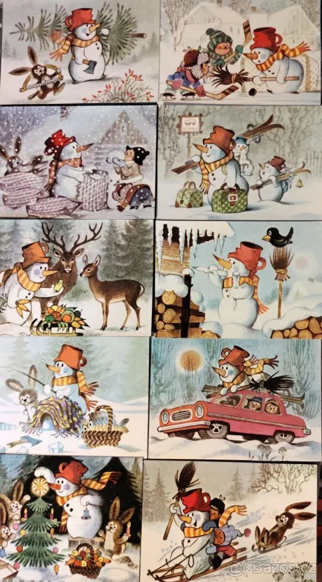 Pohlednice SNĚHULÁK Zdeněk Miler
