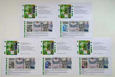 5000 ČNB + PŘEBAL za 5500,- (X,Y,F,K) (11ks)