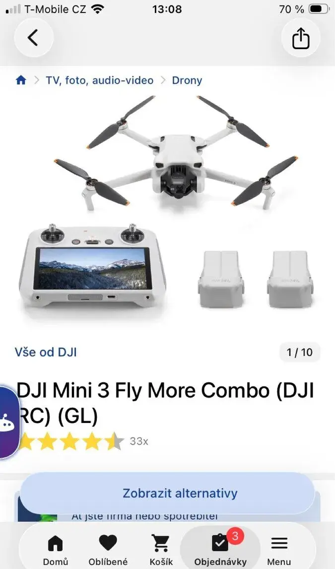 Dron DJI Mini 3 fly more combo