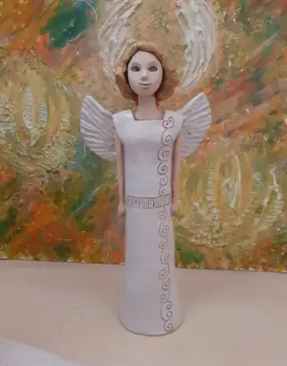 Anděl keramická soška, originál