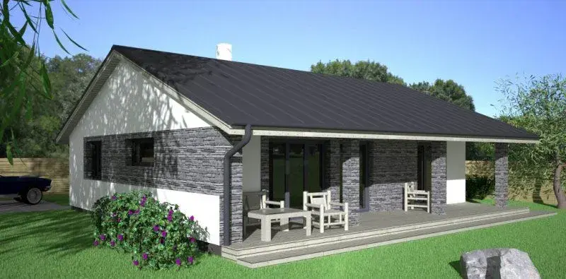 Zděný RD ZIRKON SUPER s TČ, 80 m2+ terasa 27 m2