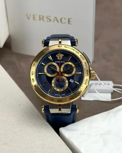 Versace - Aion Chronograph Date Blue/Gold - VE6CA02 23 - Pán