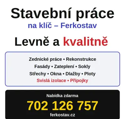 Stavební práce na klíč | sanace vlhkého zdiva, svislá izolac
