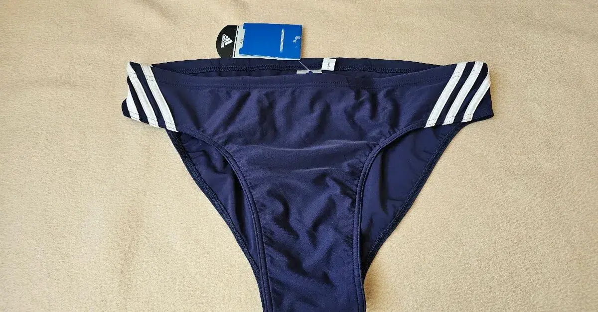 ADIDAS 3. STRIPES slipové plavky modré vel. XL (56-58) NOVÉ
