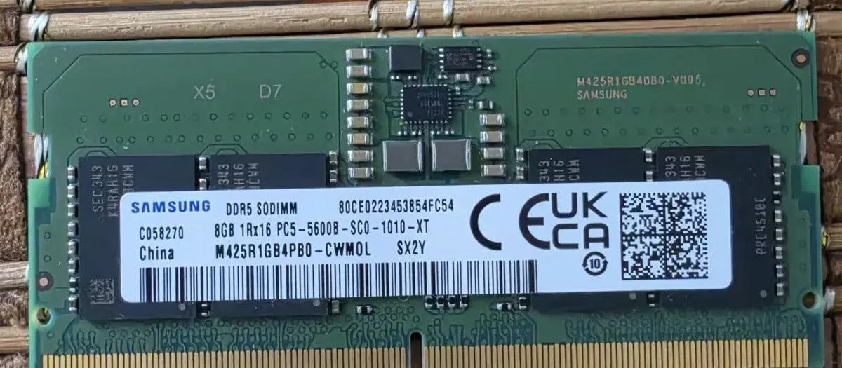 RAM Samsung 8GB DDR5 5600 MHz SO-DIMM (do notebooku)
