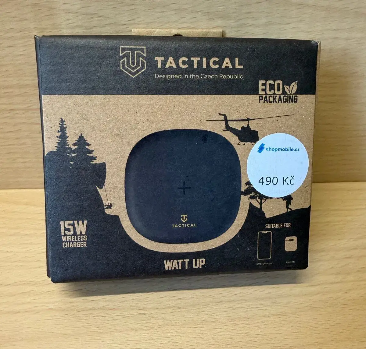 Bezdrátová nabíječka tactical - černá
