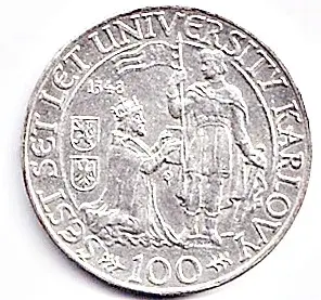 Stříbrná mince CS - 100 Kč - 1948 – 600. výročí založení U