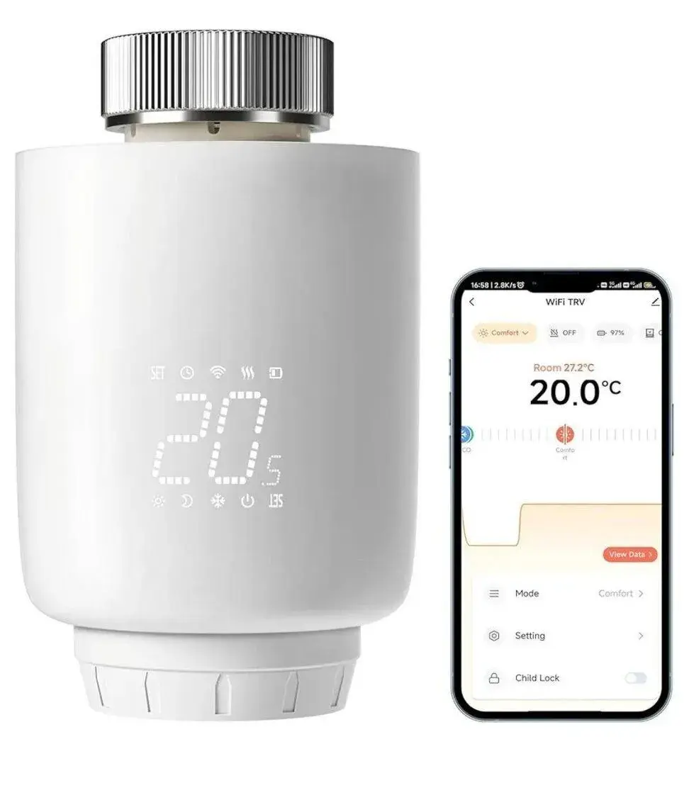 Termostatická hlavice WiFi Tuya TRV601W