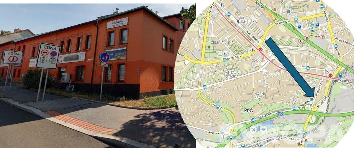 Pronájem nových kanceláří Praha Krč, 110m2, včetně 3 parkova