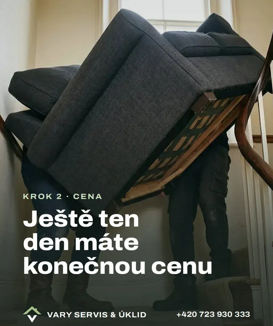 Stěhování bytů a firem – dodávka + 2 lidé 1 590 Kč/hod