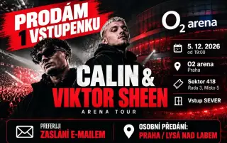Calin & Viktor Sheen – O2 arena 5.12. – 1× vstupenka, sektor