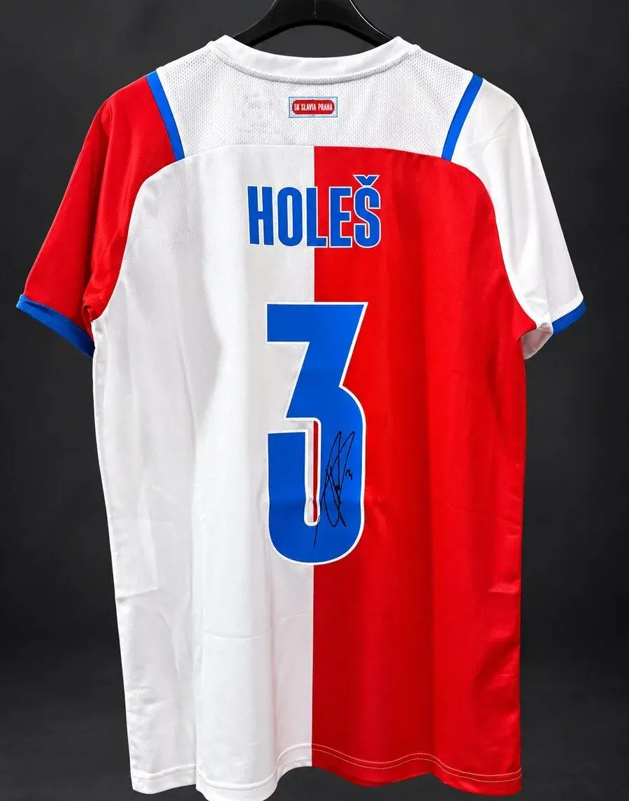 Podepsaný fotbalový dres Sk Slavia Praha Holeš