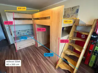 Dětský pokoj – kompletní nábytkový set se 3 postelemi