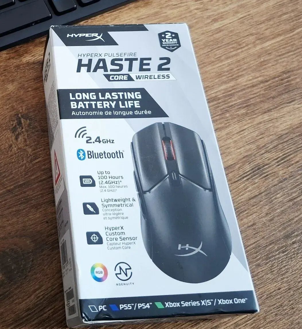 HyperX Pulsefire Haste 2 Core Wireless, komplet jnová +