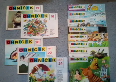 Dětské časopisy Ohníček ročník 1986 až 1996, 13 ks