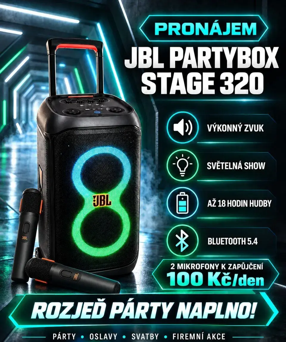 Pronájem JBL PartyBox 320 – buď králem každé párty