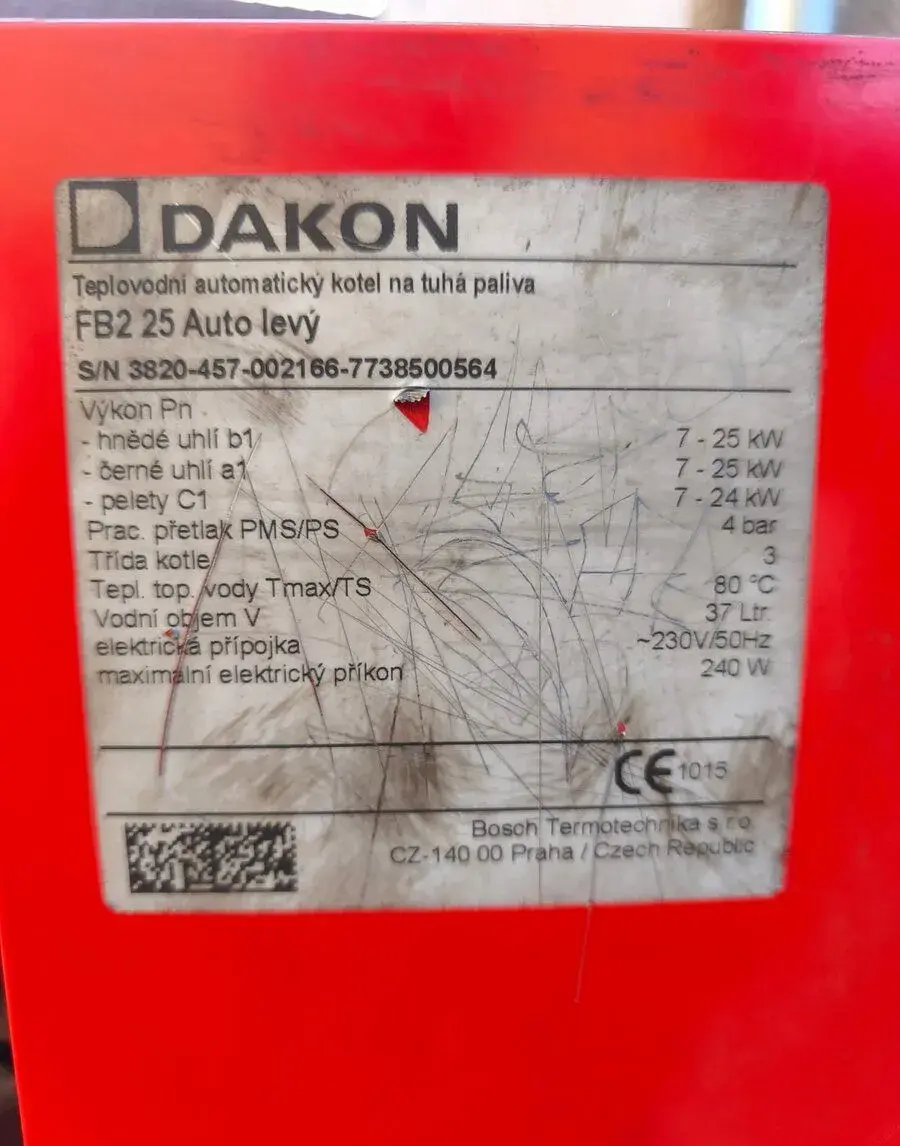 Auitomatický kotel Dakon FB 2 25 kW levý s násypkou