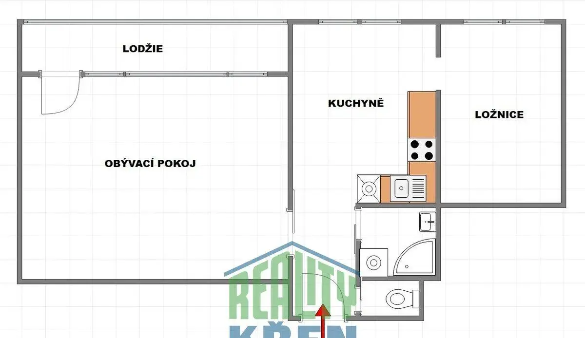 Pronájem bytu 2+1 57 m², Praha - Braník, ev.č. 004032