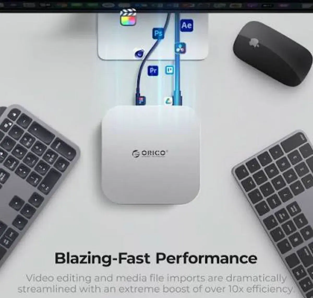 ORICO MiniMate 40Gbps – externí box pro NVMe SSD, bez disku