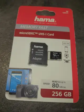 paměťová karta Hama microSD 256GB, zaslání, 1-5ks