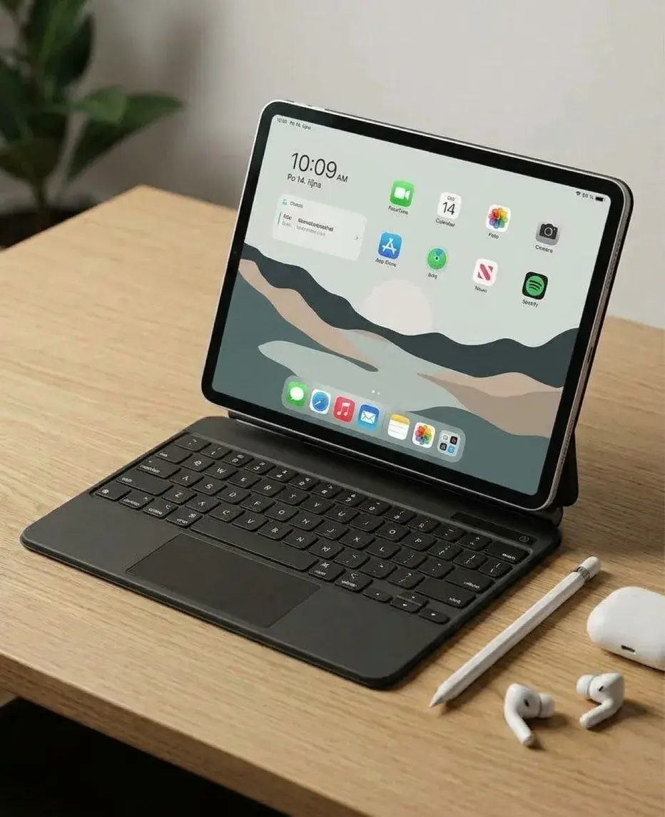 Magnetické pouzdro s klávesnicí a trackpadem pro iPad