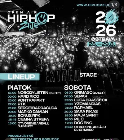 Hip Hop Žije Ostrava backstage vip