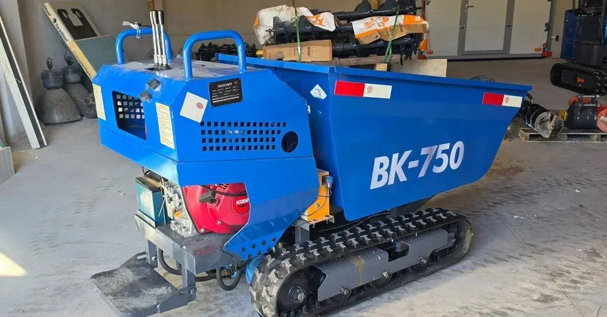 Pásový minidumper 750 kg, hydraulické vyklápění