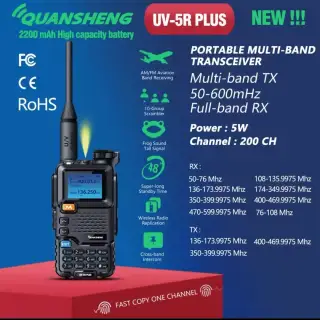 Vysílačka Quansheng UV-5R Plus