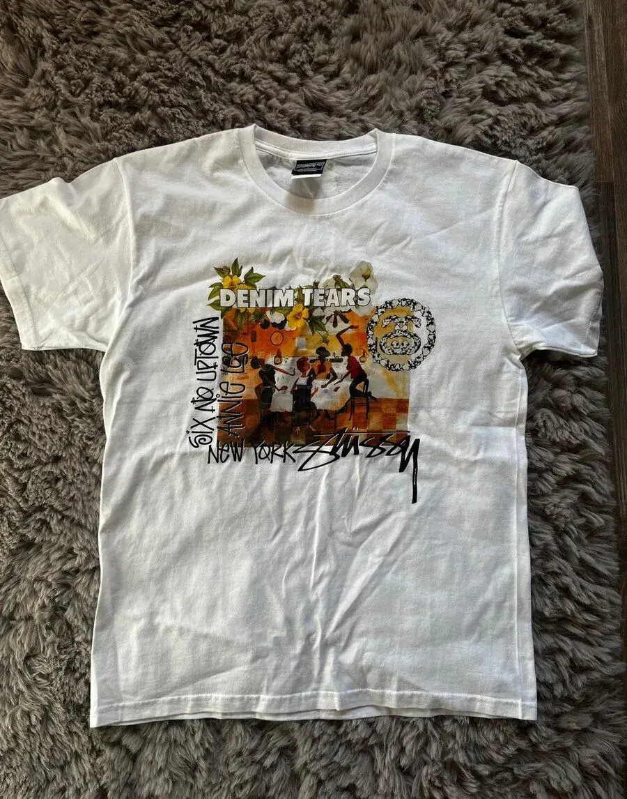 Stüssy x Denim Tears Annie Lee T-Shirt White