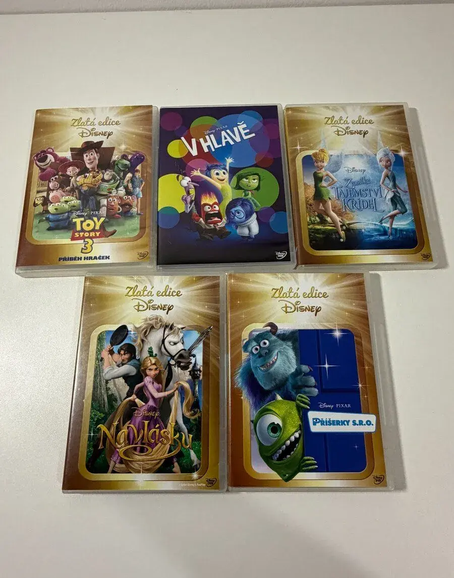 Sada 5 DVD pohádek Disney a Pixar-V hlavě a další