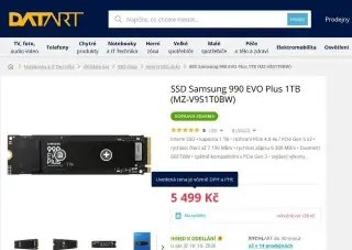 ŠPIČKOVÉ SSD SAMSUNG 1TB - ZÁRUKA 60MĚSÍCŮ