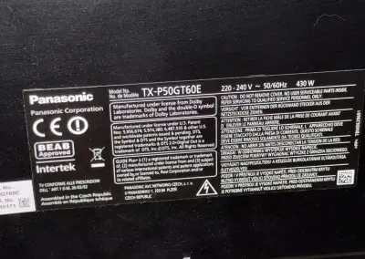 Plazmová televize Panasonic Smart Viera TX-P50GT60E