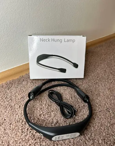 LED čtecí lampička na krk / Hands-free světlo (USB dobíjecí)
