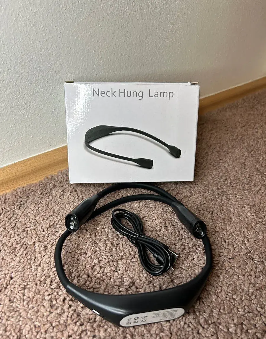 LED čtecí lampička na krk / Hands-free světlo (USB dobíjecí)