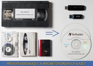 Videokazety VHS na flešku nebo na disk, převod, digitalizace