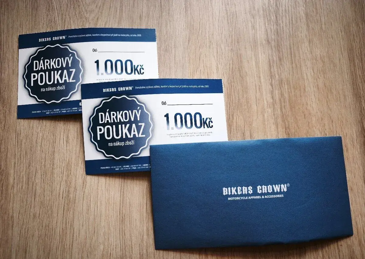 Bikers crown dárkové poukazy