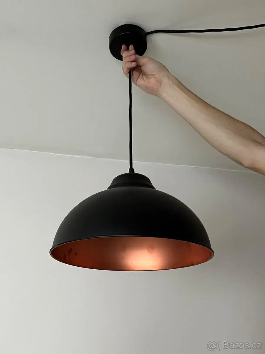 2x Závěsné industriální svítidlo EGLO Truro 2 (černá/měď)