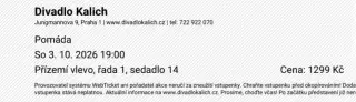 Divadlo KALICH POMÁDA 3.10.2026