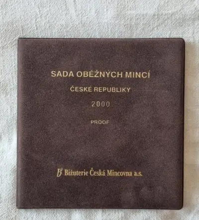 SADA OBĚŽNÝCH MINCI ČESKÉ REPUBLIKY 2000 PROOF