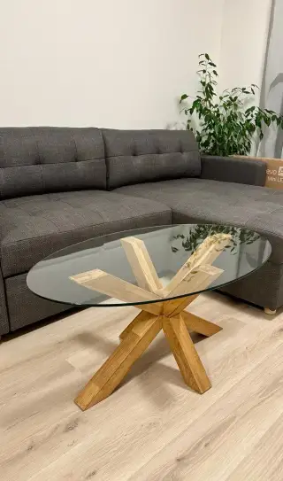 Konferenční stolek JYSK Agerby (masiv / sklo)
