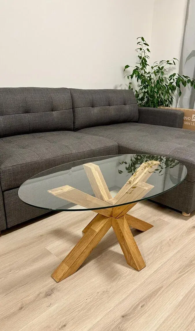 Konferenční stolek JYSK Agerby (masiv / sklo)