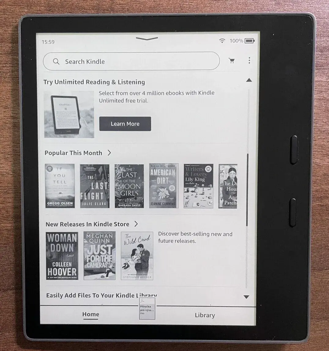 Kindle Oasis 2, bez reklam