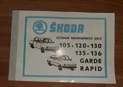Škoda - seznam náhradních dílů 105,120,130,135,136