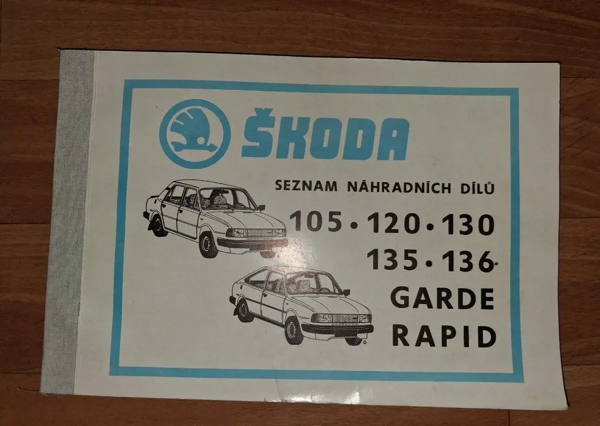 Škoda - seznam náhradních dílů 105,120,130,135,136
