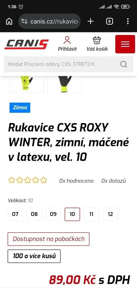 Nové zimní pracovní rukavice CXS ROXY WINTER (vel. 10) – 3 p