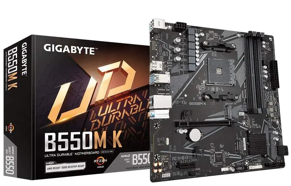 GIGABYTE MB Sc AM4 B550M K, AMD B550, 4xDDR4, 1xDP, 1xHDMI